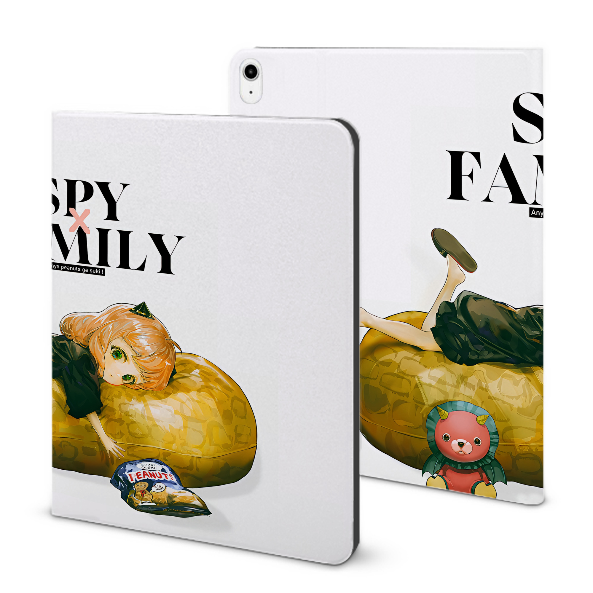 （画像用） SPY×FAMILY间谍家家酒 IPadケース ペンホルダー付き ブックスタイルデザイン
